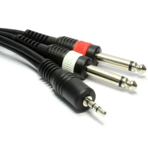 Cable – 3.5mm TRS Jack – 2x 6.35mm TS Jack (1.2m)