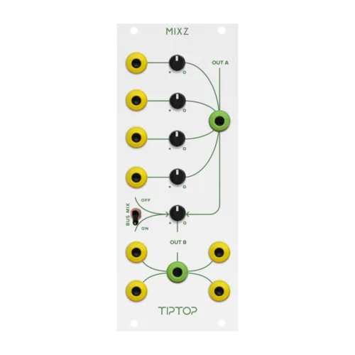 Tiptop Audio MixZ Low Noise Dual Mixer Eurorack Module (White)