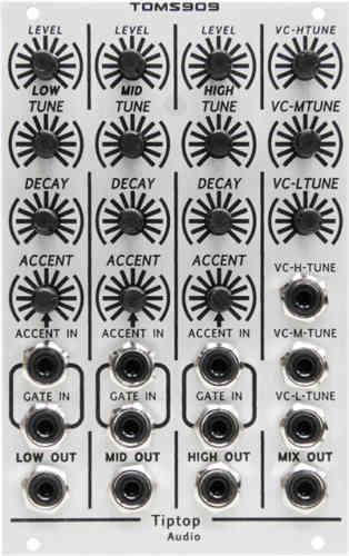 Tiptop Audio TOMS909 Toms Eurorack Drum Module (White)