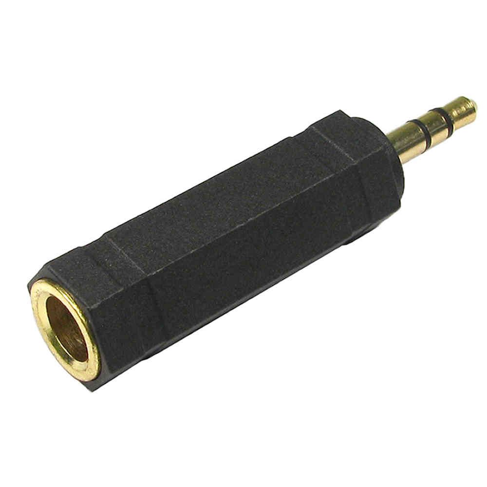 Adapter – 6.35mm TRS Jack Socket – 3.5mm TRS Jack Plug