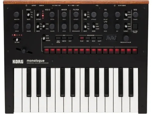 Korg Monologue Monophonic Analog Desktop Synthesizer (Black)