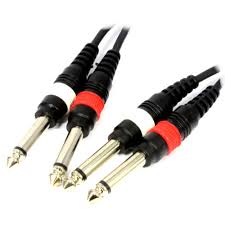 Cable – 2 x 6.35mm TS Jack Plug – 2 x 6.35mm TS Jack Plug (1.5m)