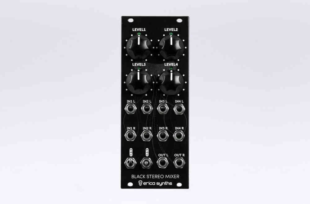 Erica Synths Black Stereo Mixer Eurorack Module (Mk3)