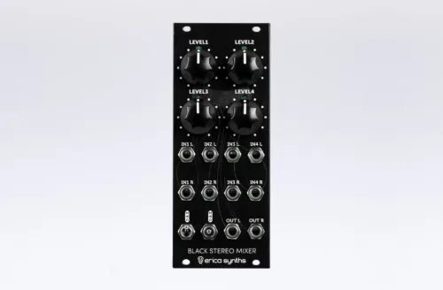 Erica Synths Black Stereo Mixer Eurorack Module V3