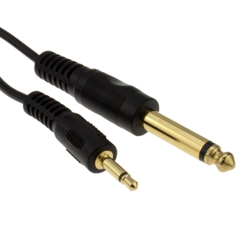 Cable – 3.5mm TS Jack Plug – 6.35mm TS Jack Plug (2m)