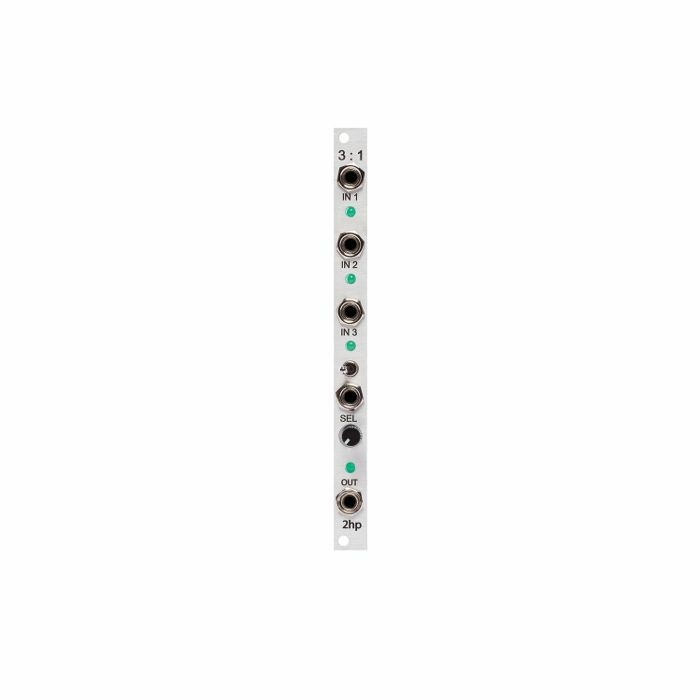 2hp 3:1 Eurorack Voltage Controlled Switch Module (Silver)