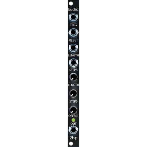 2hp Euclid Eurorack Gate Sequencer Module (Black)
