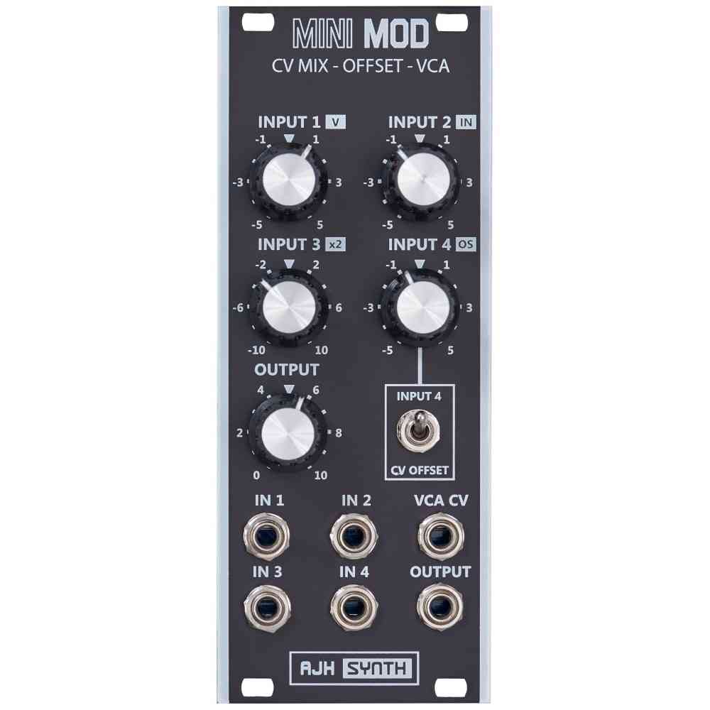 AJH Synth MiniMod CV Mixer Offset VCA Eurorack Module (Black)