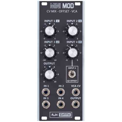AJH Synth MiniMod CV Mixer Offset VCA Eurorack Module (Black)