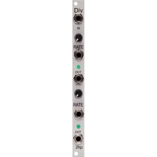 2hp Div Eurorack Clock Divider/Multiplier Module (Silver)