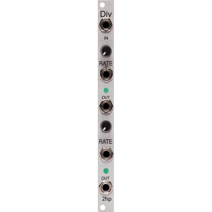 2hp Div Eurorack Clock Divider/Multiplier Module (Silver)