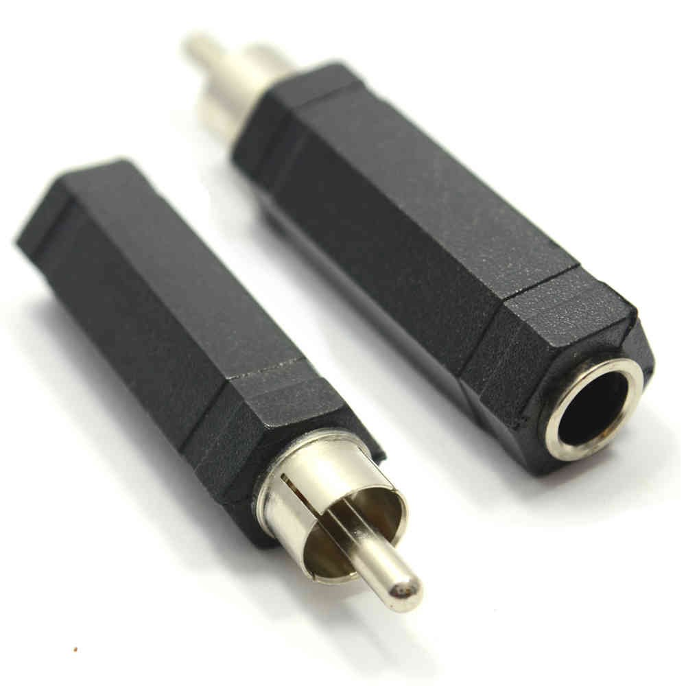 Adapter – 6.35mm TS Jack Socket – RCA Phono Plug