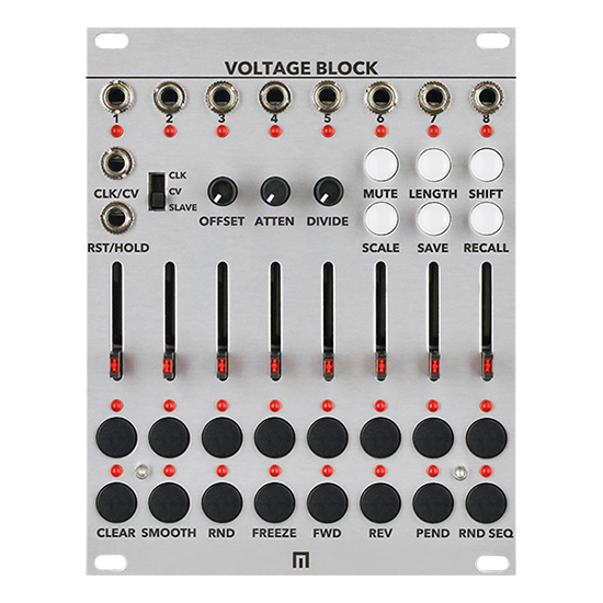 Malekko Voltage Block Eurorack Sequencer Module (Silver)