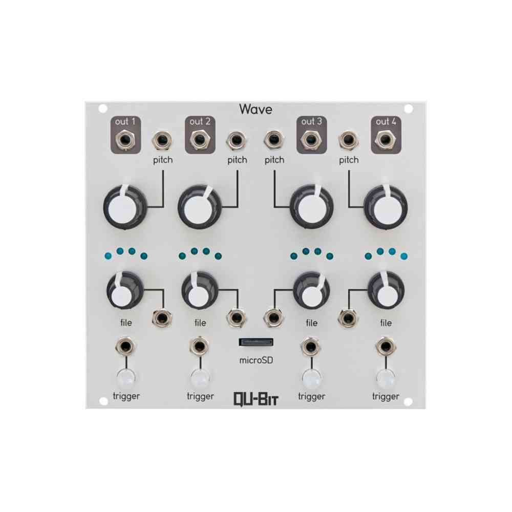 Qu-Bit Electronix Wave Eurorack Quad WAV Player Module (Silver)