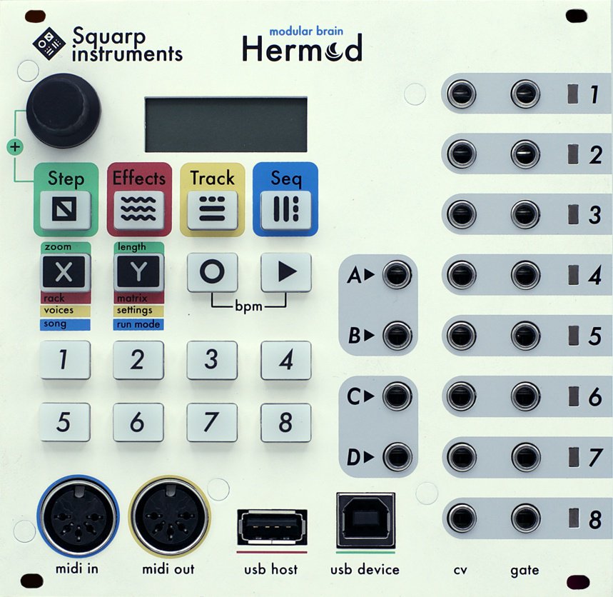 Squarp Instruments Hermod Eurorack Sequencer Module (White)