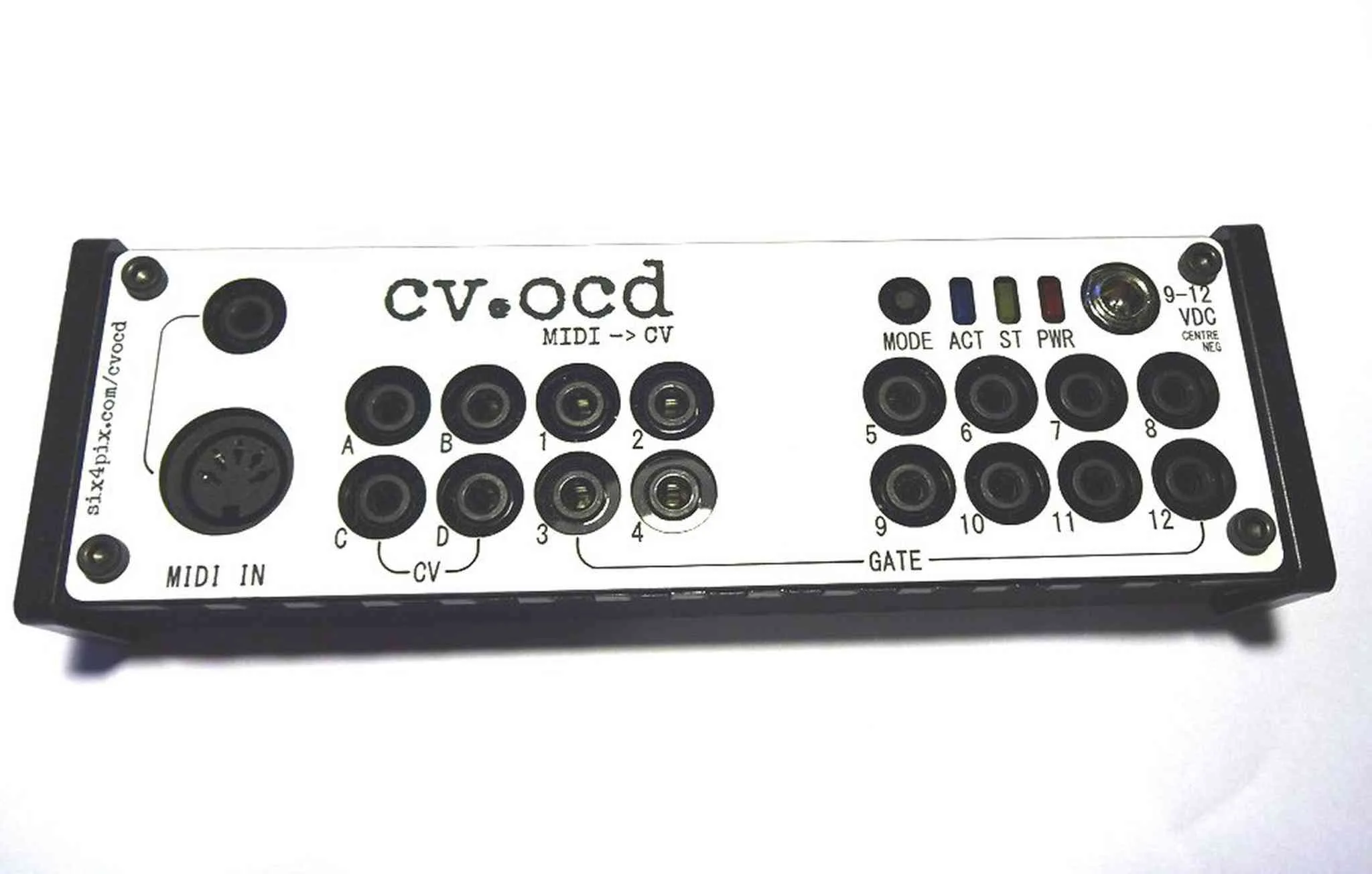 Sixty Four Pixels CV.OCD Midi to CV Converter Box + PSU (White