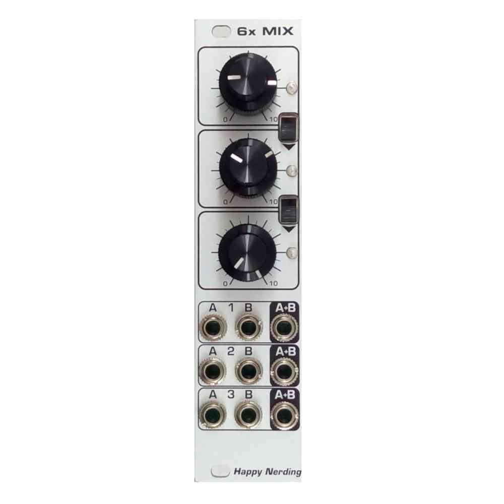 Happy Nerding 6xMIX Eurorack Audio Mixer Module (Silver)