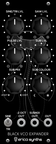 Erica Synths Black VCO2 Expander Eurorack Module