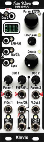 Klavis Twin Waves Mk2 Eurorack Dual VCO Module (Silver)