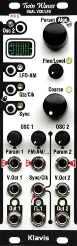 Klavis Twin Waves Mk2 Eurorack Dual VCO Module (Silver)