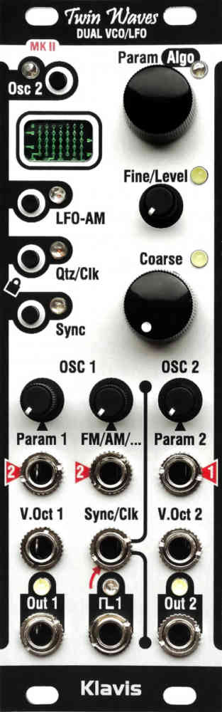 Klavis Twin Waves Mk2 Eurorack Dual VCO Module (Silver)