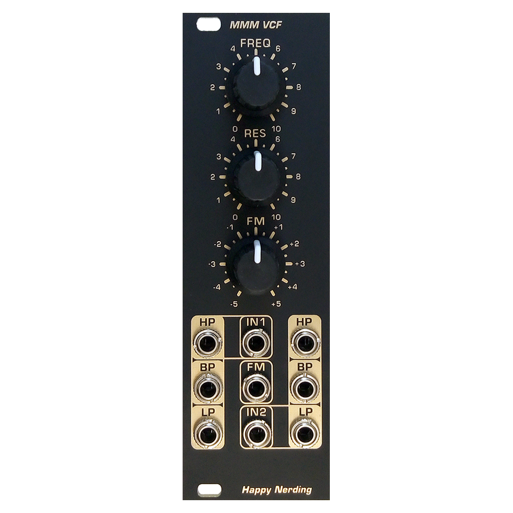 Happy Nerding MMM VCF Eurorack Filter Module (Black)