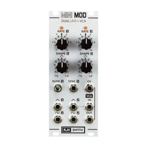 AJH Synth MiniMod Dual LFO + VCA Eurorack Module (SIlver)