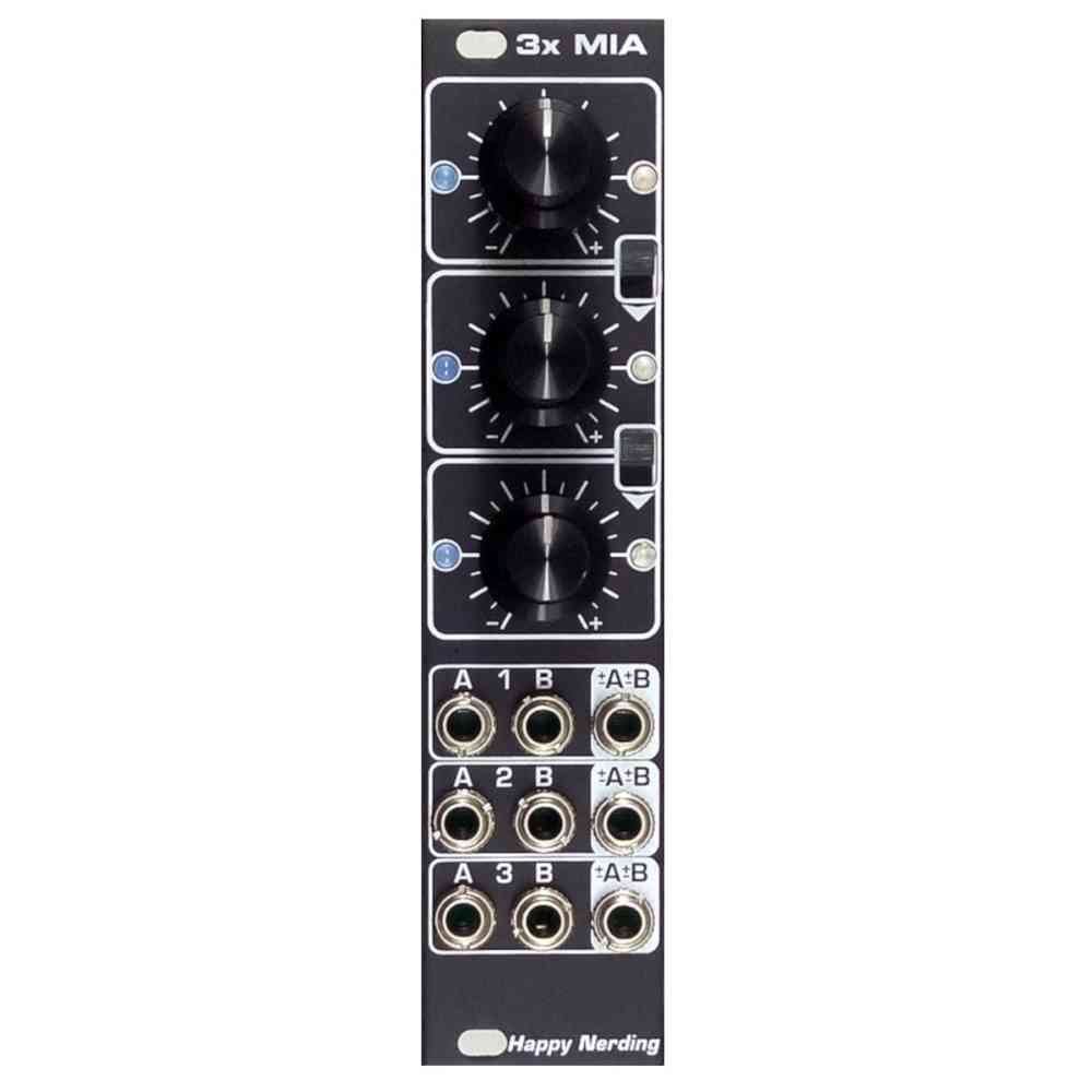 Happy Nerding 3xMIA Eurorack Voltage Controller Mixer Module (Black)