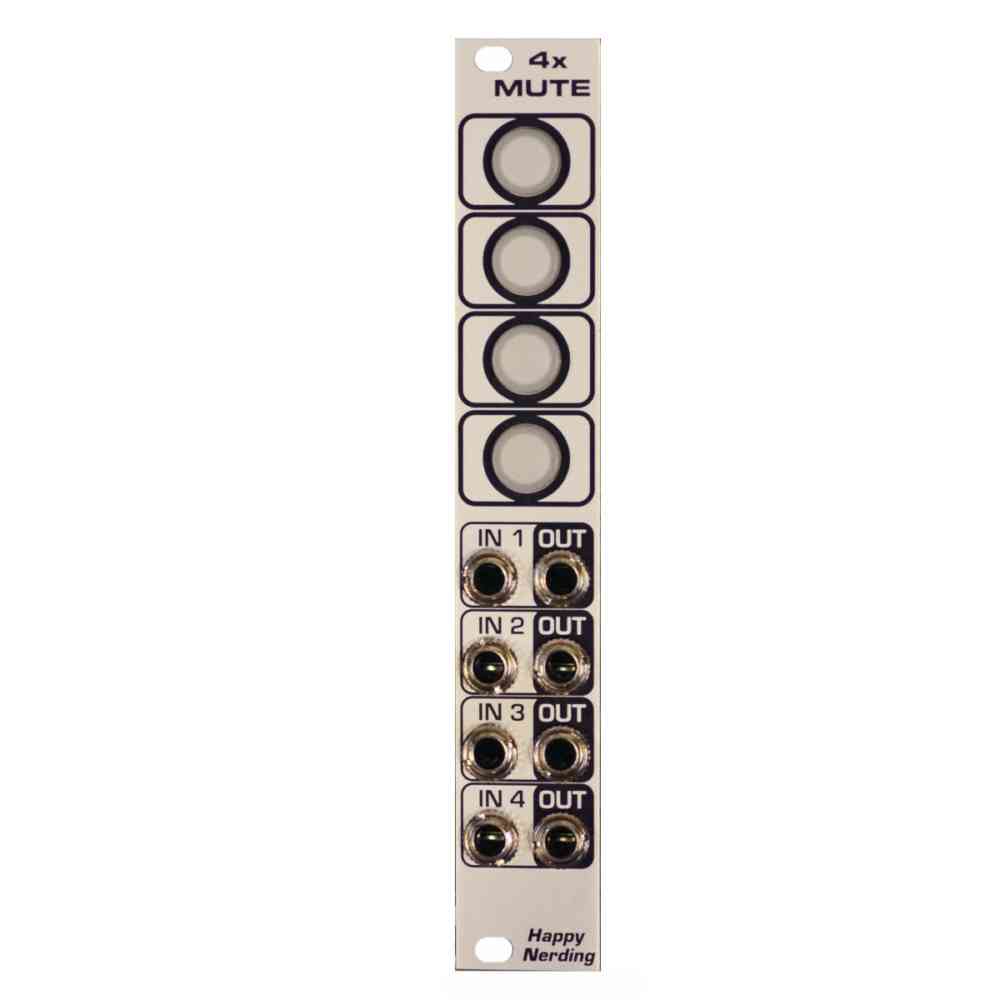 Happy Nerding 4xMUTE Eurorack Mute Module (Silver)