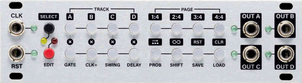 Intellijel Steppy 1U Eurorack Gate Sequencer Module