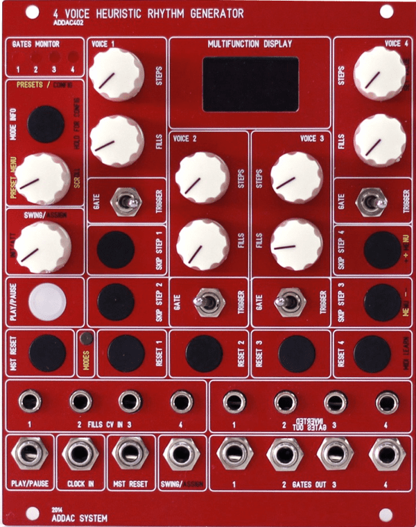 ADDAC 402 Heuristic Rhythm Generator Eurorack Module