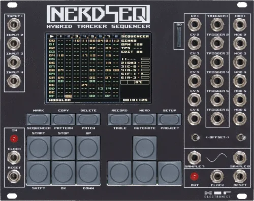 XOR Electronics NerdSEQ Eurorack Tracker Sequencer Module (Black)