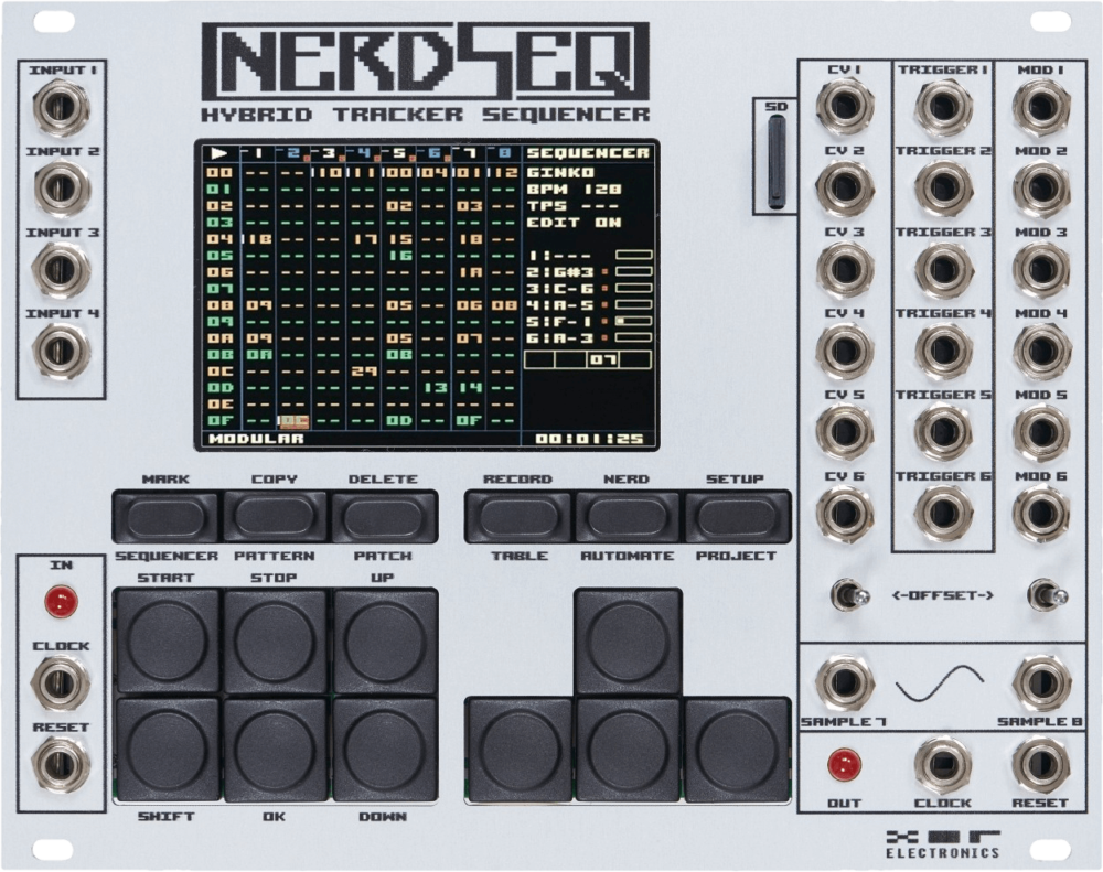 XOR Electronics NerdSEQ Eurorack Tracker Sequencer Module (Grey)