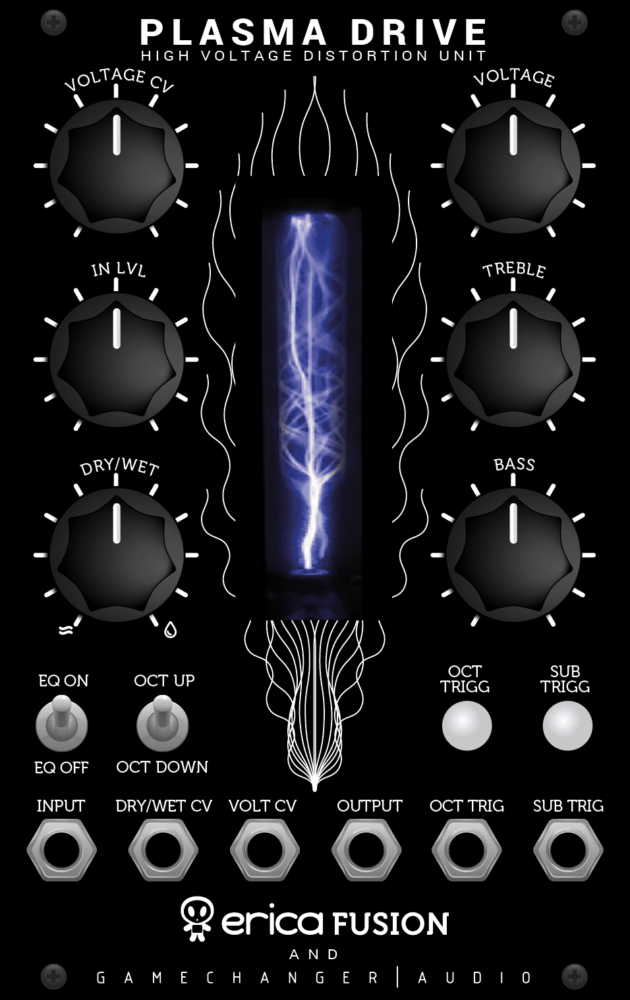 Erica Synths and Gamechanger Audio Plasma Drive Eurorack Distortion Module