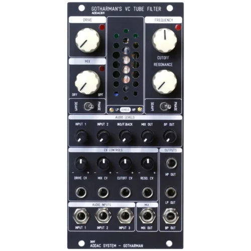ADDAC 611 Gotharman’s VC Tube Filter Eurorack Module (Black)