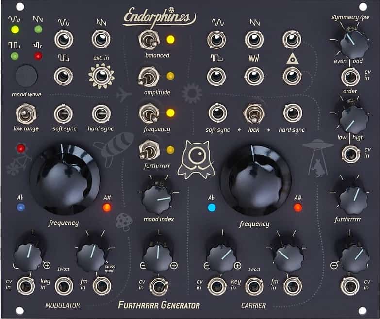 Endorphin.es Furthrrrr Generator Eurorack Complex Oscillator Module (Black)