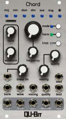 Qu-Bit Electronix Chord V2 Polyphonic Eurorack Oscillator Module (Silver)