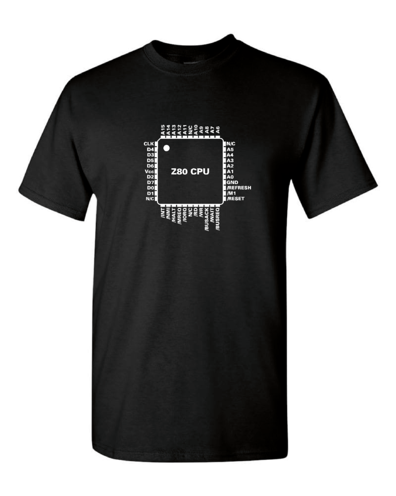 Synth Shirts – Z80 CPU (Black) – Medium