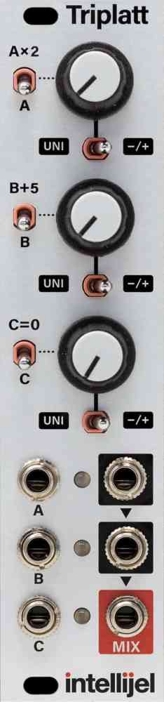 Intellijel Triplatt Eurorack Attenuverter, Inverter and Mult Module