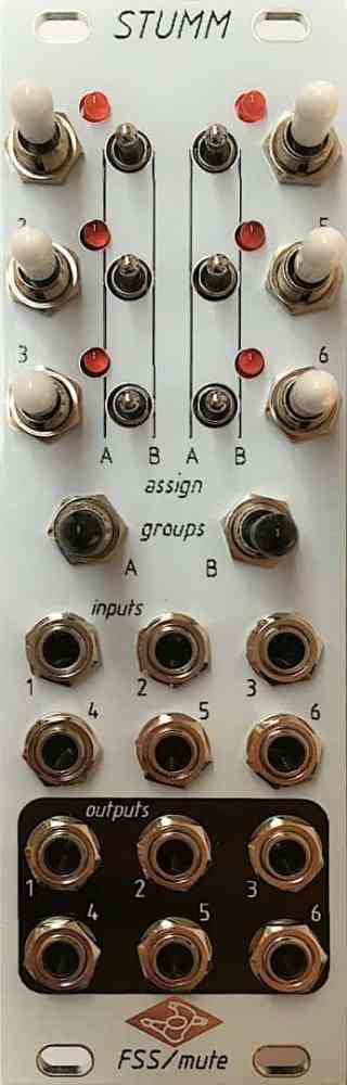 Future Sound Systems x Mute Records Stumm Eurorack Grouped Mutes Module