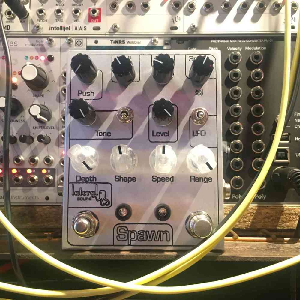 Lateral Sound Spawn Distortion Pedal with Clockable Multimode LFO