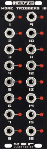 XOR Electronics NerdSEQ More Triggers 16 Eurorack Expander Module (Black)