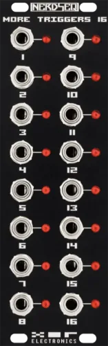 XOR Electronics NerdSEQ More Triggers 16 Eurorack Expander Module (Black)