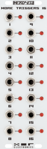 XOR Electronics NerdSEQ More Triggers 16 Eurorack Expander Module (Silver)