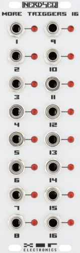 XOR Electronics NerdSEQ More Triggers 16 Eurorack Expander Module (Silver)