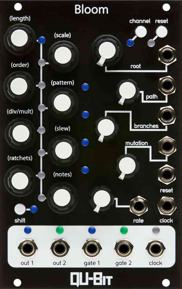 Qu-Bit Electronix Bloom Eurorack Fractal Sequencer Module (Black)