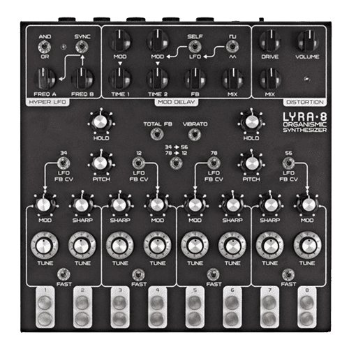 Soma Laboratory Lyra-8 Organismic Analog Synthesizer (Black)