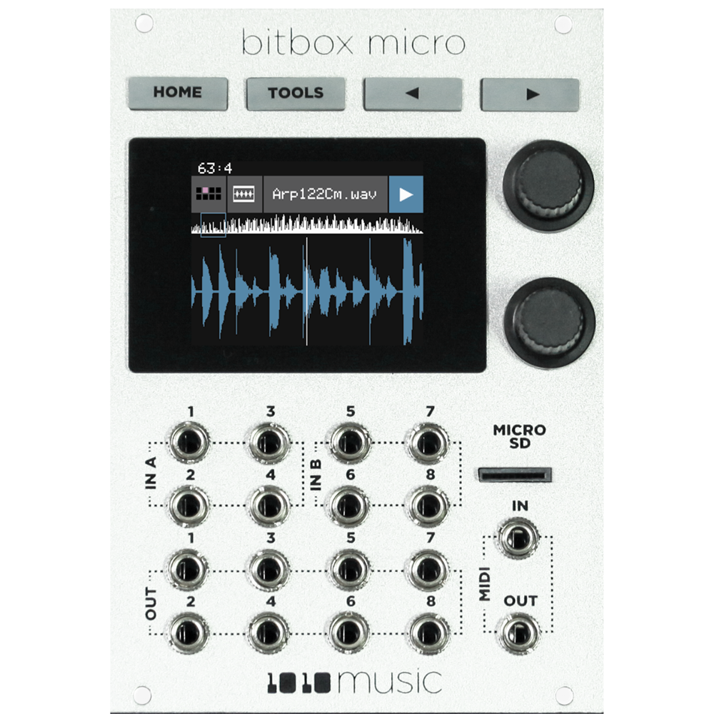 1010 Music Bitbox Micro Eurorack Sampler Module (Silver)