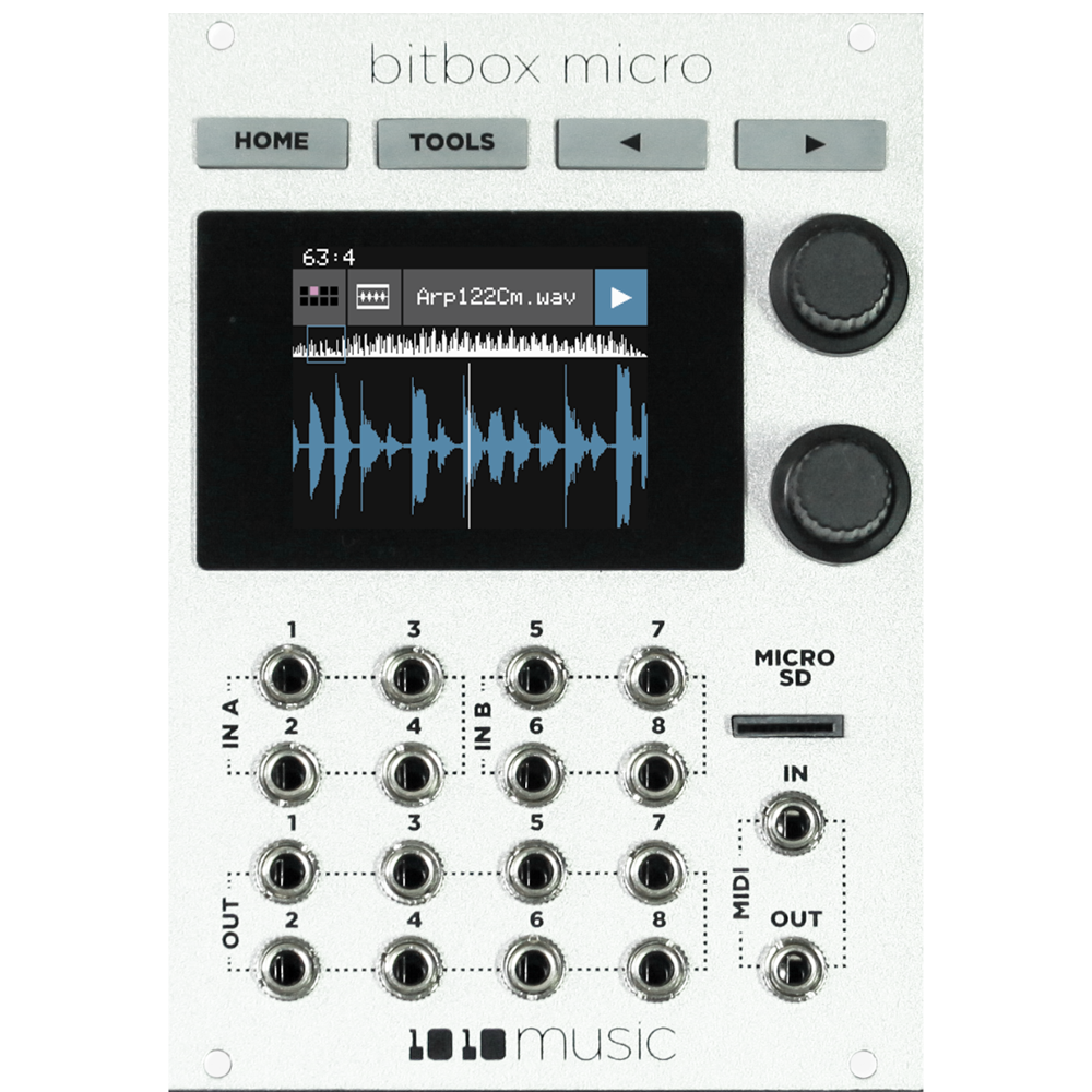 1010 Music Bitbox Micro Eurorack Sampler Module (Silver)