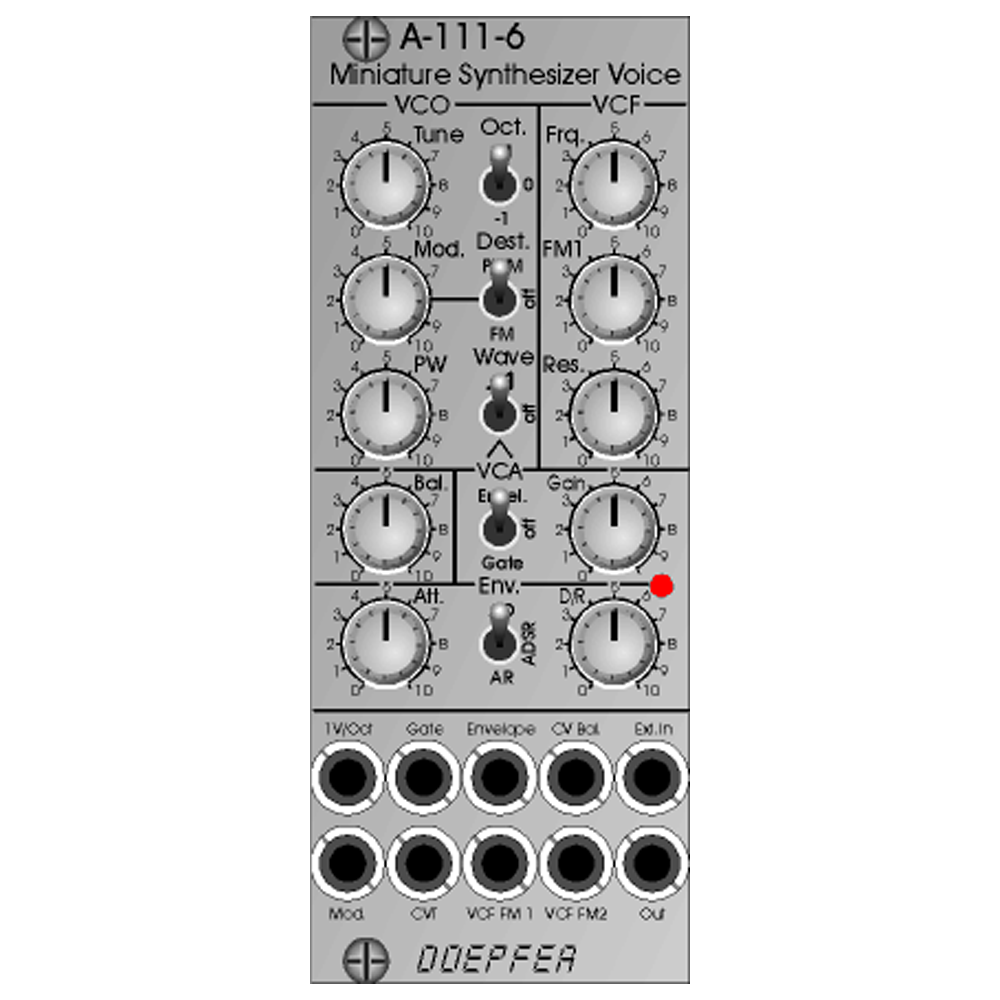 Doepfer A-111-6 Minature Synth Eurorack Full Voice Module